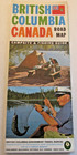 Vtg British Columbia Canada Road Map Govt Travel Bureau Campsite Fishing Guide