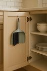 Sleek Modern Brush And Dustpan Set Design Peach Soft Nylon Bristles