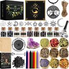 Witchcraft Spell Kit 56pcs Wiccan Supplies Crystals Herbs Candles Ritual Set