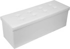 43in Ottoman Folding Storage Bench Footrest Seat Bench Highly Elastic Sponge