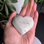 Mexican White Lace Agate Druzy Heart Carving  16 