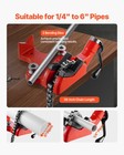 Vevor Screw Bench Chain Vise 1 4 To 6 Inch Capacity Heavy Duty Chain Pipe Vise