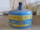Eagle 401 Ns Vintage 1 Gallon Galvanized Oil Can Very Clean Wood Handle