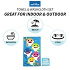 Franco Baby Shark Kids Bath pool beach Soft Absorbent Cotton Terry Towel With   