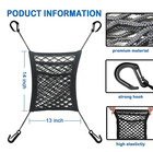 1pc Car Storage Net Bag Seat Divider Elastic Mesh Organizer Pet Barrier - New