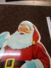 Vintage Christmas Santa Claus Store Display Thin Metal Sign