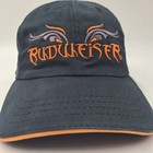 Vintage Budweiser Hat Strapback Black Orange Beer Promo Eyes Halloween Dad Men