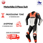 New Men s Motorcycle Moto Gp Biker Leather Racing Motorbike Riding Suit 2 Piece