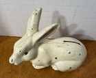 Cast Iron Rabbit Bunny Still Coin Bank     6  Long    Coin Cast Iron Figurine