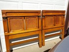 2x Twin Headboard Vintage Mid Century Hollywood Regency Greek Key Pair