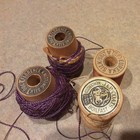 Florence Kniting Silk Vtg Wood Spool Eureka Silk Thread Lot Of 4 Sewing Fly Fish
