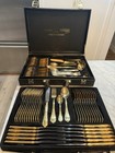Bestecke Solingen W  Germany 70 Piece 23 24k Gold Plated Flatware In Orig  Case