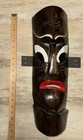 Lot Of 2 Large Vintage Carved Wood Decorative Tribal Wall Masks  Free Shipping