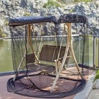 Patio Swing Mosquito Netting Polyester Mesh Screen With Zipper Opening Outdoor