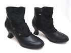 Black Victorian Granny Ankle Steampunk Style Costume Womans Boots Ellie New