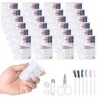 48 Pcs Mini Sewing Kit With Scissors travel Sewing Kits Pre-threaded Needles    