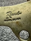Vtg Marked Ricardo Nickel Silver Cowboy Spur W leather Strap Cowboy Memorabilia