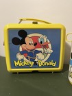 Vintage Mickey Mouse Club Lunchbox Thermos Mickey Donald Yellow