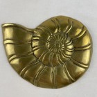 Mcm Vintage Solid Brass Sea Shell Wall Hanging Decor Mid Century Set Of 3