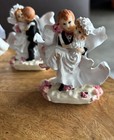 Lot Of 14  Vintage Resin Wedding Cake Toppers Bride   Groom  5 Styles  3 5   