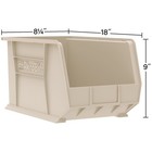 Akro-mils 6 Pack Akrobins Plastic Storage Bins  Space-saving Organizers  Stone