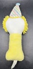 Eden Clown Yellow Baby Rattle Stuffed Animal Plush Vintage Toy Pastel