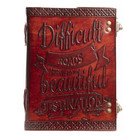 Handmade Leather Journal 7x5 Vintage Diary Notebook Double Lock 200 Blank Pages