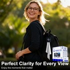 400 Count Lens Wipes For Eyeglasses   1 Clip-on Pouch Microfiber Lens Cleaner   