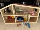 Vintage Lundby Sweden Mid-century Modern Dollhouse W  Furniture   Figures People