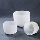 432hz 6 8 10  Note Chakra Frosted Quartz Crystal Singing Bowl For Sound Healing