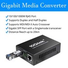 A Pair Of Gigabit Single Mode Lc Fiber Media Converter  With 2 Pcs Sfp Lx Mod   
