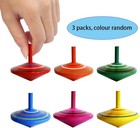 Gyroscope  3 Pcs set Handmade Painted Wood Spinning Tops  Educational Kindergart