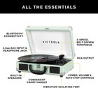 Vintage 3-speed Bluetooth Portable Suitcase Record Player Turntable W Speakers