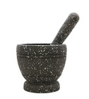 4 25  Marble Mortar   Pestle Set Herb Spice Grinder Bpa-free Bowl