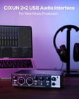 2x2 Usb-c Audio Interface For Pc mac Recording  24-bit 192khz Dual Ts xlr Inputs