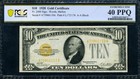 Fr  2400  10 1928 Gold Certificate A-a Block Pcgs Xf40 Ppq