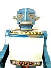 Horikawa Japan Blue Tin Video Toy Robot Space Explorer 1960 s Not Working As Is