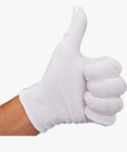 12 Pairs Xl  White Cotton Inspection Gloves     Soft Jewelry Coin Work Gloves - Us