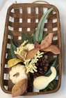 Set 2 Vtg Style Fall Themed Tobacco Basket Country Farmhouse Cabin Home Decor