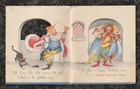 Vintage Flocked 1945 Old King Cole Layered Birthday Card Gartner Bender Used 6x5