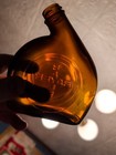 Very Rare Bayer Aspirin Bottle Amberglass Odd Shape Antique Apothecary Medicine