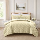 Luxury Quilted Velvet Bedspread Set Embossed Coverlet Bedding Throw Queen King