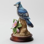 Andrea By Sadek Blue Jay Porcelain Bird Figurine With Base -  9386