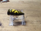 Vintage Heddon Chugger jr  In Rare Ytg Yellow Tiger Super Nice 