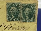 1858 San Francisco Ca Dbl Rate Cover To Mass Perforated 10c Green Pair Steamship