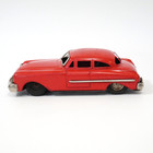 Vintage 1950s Japanese Tin Toy Car Red Sedan Friction Wind Up Japan Junk