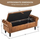Storage Bedroom Bench End Of Bed Faux Leather Upholstered Storage Ottoman