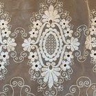 Antique Tambour  Lace Curtain Panel 154x60  Embroidery Floral Openwork Scalloped