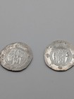 Two Tabaristan Silver Hemidrachm Zoroastrian Fire Altar Ancient Coins Ad 780-793