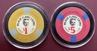 Rare Wilbur Clarks Casino Poker Chip Lot  1    5 Wow Nice 